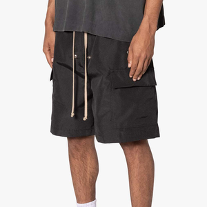 Shorts de sport en toile polaire pour hommes grande taille, personnalisés, de haute qualité, avec taille élastique et poches latérales, écologiques et respirants - Product Image 6