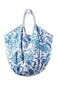 Bolsa de Mano de Algodón con Estampado Floral Bohemio Personalizada, con Asas para el Hombro, para Compras, Viajes y Playa - Product Image 2
