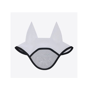Orejeras de malla blancas para caballo con cobertura para las orejas para entrenamiento y carreras - Product Image 1