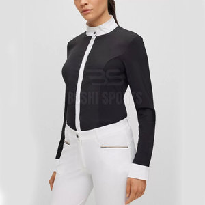 Chemises d'équitation athlétiques confortables en tissu doux et chemises d'équitation pour l'entraînement équestre quotidien - Product Image 3