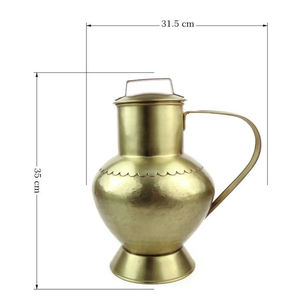 Pichet moderne en acier inoxydable, design rustique décoratif pour la maison et le jardin, vases à fleurs faits à la main, vaisselle décorative pour les fêtes - Product Image 5