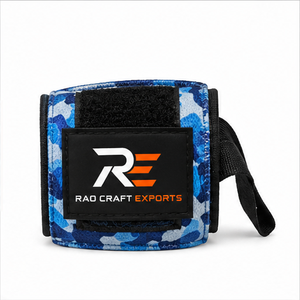 Soporte de Muñeca RAO CRAFT EXPORTS, Azul Camuflaje, Ajustable con Cierre de Velcro, para Levantamiento de Pesas, Entrenamiento de Fuerza, Antideslizante, Protección Básica para Hombre - Product Image 4