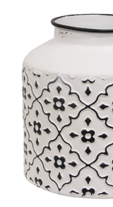 Handmade <b>Small</b> Iron Metal Vase <b>White</b> and Gold Flower Vase with Coastal Design Wedding <b>Table</b> Centerpiece Decorations - Product Image 5