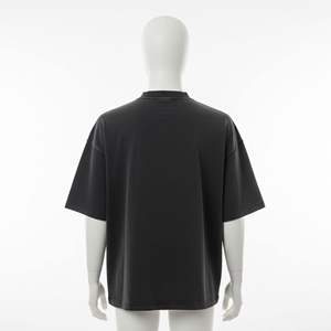 T-shirt Homme Oversize à Manches Tombantes, Coupe Boxy, Imprimé Graphique, Broderie Effet Vieilli, DTG, Fabrication OEM Personnalisée, Style Streetwear - Product Image 6