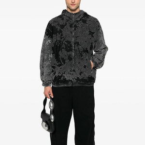 Sweat à capuche streetwear en coton 100% de qualité supérieure, effet vieilli, délavé à la pierre, style vintage, par fabricant OEM - Product Image 2