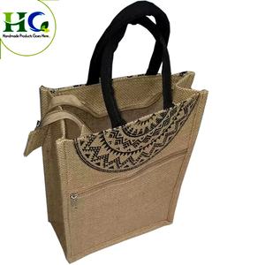Sac de shopping de la meilleure qualité avec poche en toile Sac fourre-tout en toile de coton Sac de transport Fait à la main à vendre - Product Image 6