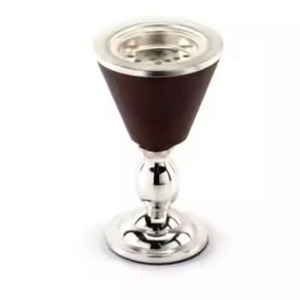 Hot Selling Stainless Steel Incense <b>Burner</b> With Brown Wooden Body And <b>Silver</b> Base For Aromatherapy Use - Product Image 1