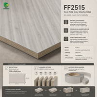 Panneau de particules MFC Jinbase FF2515 Argile Argentée 18mm E0, découpé sur mesure pour meubles modernes légers