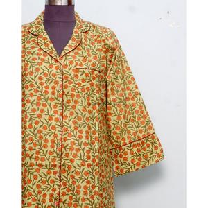 Chemise Kimono Bohème Mi-Longue pour Femme Indienne, en Coton Élégant, Vêtement de Nuit avec Ceinture à Nouer et Boutons Décoratifs, Coupe Ample et Confortable - Product Image 2