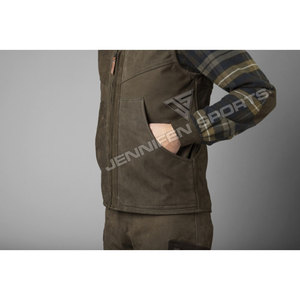 Mens <b>Utility</b> Casual Harkila <b>Vest</b> 100% Genuine Cowhide Leather Outdoor <b>Vest</b> Multi Pockets Cargo <b>Vest</b> Hunting Camping Tactical - Product Image 5