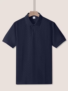 เสื้อยืดคอกลมแขนสั้นผ้าคอตตอนผสมโพลีเอสเตอร์สำหรับผู้ชาย  แบบเรียบ  ทรงปกติ  ถักทอเป็นมิตรกับสิ่งแวดล้อม  รับสกรีนโลโก้ส่วนตัว - Product Image 4