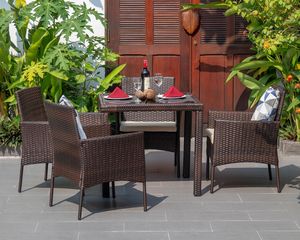 DN00014 Juego de comedor de ratán para exteriores, impermeable, muebles de alta calidad para apartamento, sala de estar, patio. Directo de fábrica en Vietnam. - Product Image 2