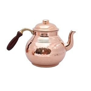 Bouilloire en laiton à prix bas pour restaurants et cafés, théière en métal indienne en gros, nouveau design avec couvercle et poignée - Product Image 5