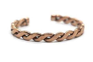 Belladec Handcrafted Braided <b>Copper</b> Cuff Bracelet Twisted Open <b>Bangle</b> Artisan Jewelry Classic Elegant Adjustable Gift Women - Product Image 3