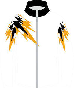 Men's Sporty Full Sleeve <b>Zip</b>-<b>Up</b> <b>Jacket</b> White Black Orange Color Blocking Stand Collar Polyester Quick Dry Spring Style - Product Image 2