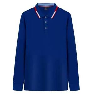 เสื้อกอล์ฟคอปกสีตัดต่อ แขนสั้น แฟชั่นลำลอง ป้องกันรอยยับ ผ้าฝ้ายปักลาย 100% ขายส่ง - Product Image 1
