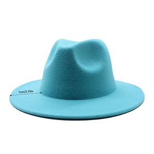 Sombrero Vaquero Occidental de Alta Calidad, Sombreros Fedora Panamá de Ala Ancha para Mujer, Sombreros Fedora Clásicos de Fieltro para Fiesta, Venta al por Mayor, Fabricación para Hombre - Product Image 3