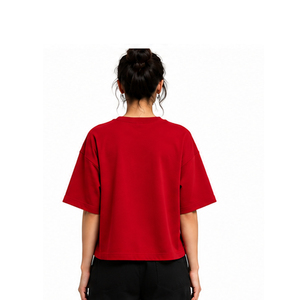 T-shirts amples à carreaux d'été pour femmes en coton épais, coupe droite, manches courtes, style streetwear, impression personnalisée, marque privée, vente en gros - Product Image 2