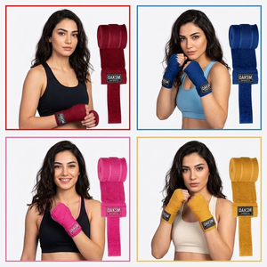 Vendas profesionales para manos de 180 pulgadas (4.5 metros) para MMA, semi-elásticas, con soporte para muñeca y protección para nudillos, para entrenamiento. - Product Image 6