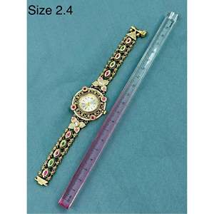 Indian Ethnic Artificial Jewellery-Sujata Premium Chorski Brass Watch - Product Image 5