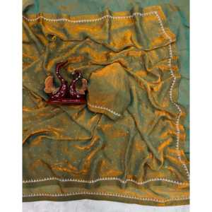 Magnifique saree de travail en diamant Jarkhan original pour les robes de soirée et de cocktail - Product Image 5