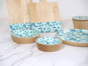 Handmade Kitchenware-Wooden Serving Bowl with Modern Starfish Design Eco-Friendly <b>Oven</b> Safe Nut Bowl Dip Bowl Spreader - Product Image 4