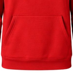 Sudadera Clásica Roja con Capucha, Sudadera Informal de Manga Larga con Capucha con Cordón Ajustable y Bolsillo Frontal Tipo Canguro - Product Image 3