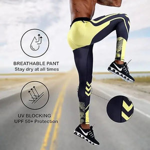 Leggings de compresión personalizados con cintura elástica para BJJ, artes marciales, lucha, grappling, MMA, Jiu Jitsu, de secado rápido frontal. - Product Image 2