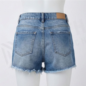 Heavy <b>Work</b> Casual Denim Shorts Colorful Floral Embroidery Womens Summer Loose <b>Jeans</b> Top Quality Customized Color Fits - Product Image 2