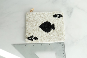 Grand Boule Fund Cartera de mano con cremallera y monedero de cuentas, bordado artesanal, suave, idea de regalo, para hermandades, viajes, efectivo, grande - Product Image 5