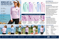Chemise décontractée pour femme en polyester tricoté respirant avec quart de zip, motif floral par sublimation, anti-UV, pour la pêche, la randonnée, le golf et la course à pied