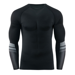 Best Selling Men's Rash Guard <b>Compression</b> <b>Shirt</b> Custom Logo High Quality Breathable Quick Dry Full Sleeve Men's Rash Guard - Product Image 2