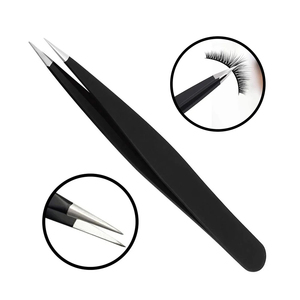 Meilleures pinces à cils pour extensions de cils en acier inoxydable avec pointe en fibre pour extensions de cils - Product Image 3