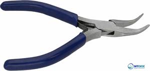 Bent Chain Nose Pliers Stainless Steel for Jewelry Making Crafting Repair-Professional <b>Precision</b> <b>Tool</b> with Blue Handle - Product Image 3