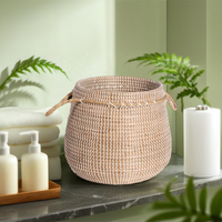 Panier de rangement en rotin PE et jonc de mer fait main de qualité supérieure, écologique, pliable, tailles personnalisées, pour chaussures, sacs, vêtements, cuisine, salle de bain