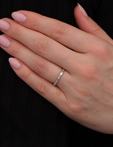 2.22 TC Oval Lab Grown Diamond Engagement <b>Ring</b> Set 14K White Gold Prong Set IGI Certified Minimalist Style Baguette <b>Stacking</b> - Product Image 4