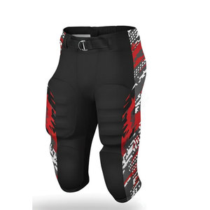 Uniforme de Fútbol Americano Personalizado Rojo y Negro 42, Jersey Sublimado y Pantalones Cortos, Ropa Deportiva para Hombre, Absorbe la Humedad, para Todas las Temporadas - Product Image 3