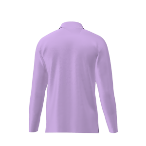 Polo de Manga Larga para Hombre, Diseño Color Block, Corte Regular, Estilo Casual, Tejido, Patrón Sólido, Morado, Blanco, Negro - Product Image 6