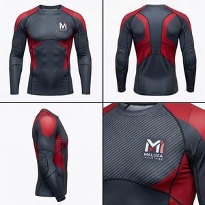 Camiseta de Compresión Titan Shield de Manga Larga para Hombre, para Gimnasio, Entrenamiento, Rendimiento Táctico, Transpirable, Ecológica, de Secado Rápido, MALUZA - Product Image 6