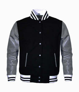 Chaqueta Urbana Varsity con Mangas de Cuero Diseñada para Brindar Calidez y Comodidad Interior Suave Acabado Resistente Estilo Atlético y Urbano - Product Image 4