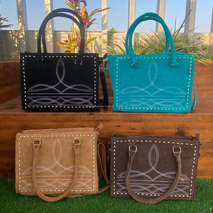 Bolso de Mano con Correa PARA EL Hombro para Mujer, Bolso de Cuero de Gamuza Auténtica, Hecho a Mano, Uso Diario - Product Image 4