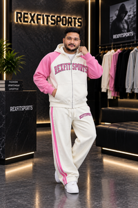 Conjunto de chándal personalizado para hombre con estampado serigrafiado, sudadera con capucha y cremallera, pantalones deportivos, conjunto de dos piezas de ropa deportiva de estilo urbano, logotipo personalizado - Product Image 3