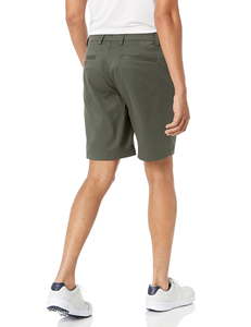 Shorts Bermuda Homme Vert Olive Uni de Haute Qualité, Décontractés, à Boutons, Taille Mi-Haute, en Tissu Tissé Écologique - Product Image 4