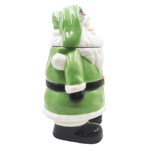 Taza de Cerámica Verde de Santa Claus con Tapa, Taza Navideña de Dibujos Animados, Recipiente para Bebidas Hecho a Mano - Product Image 3