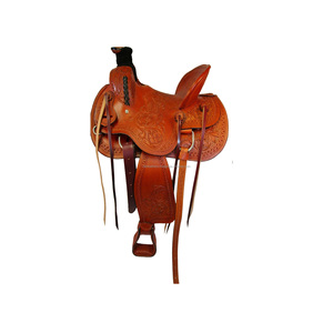 Alta calidad cuero barril Racing Saddle Trail Pleasure Saddle Roping Ranch Saddle para venta al por mayor - Product Image 1