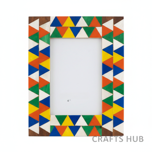 CRAFTS HUB Cadre photo vertical en résine léger fait main pour table - Product Image 3