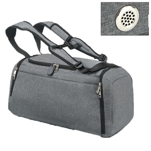 Wholesale Unisex Gray Polyester Gym Duffel Bag with <b>Adjustable</b> <b>Strap</b> and Interior Compartment 30-40L Casual Style Zipper Closure - Product Image 5