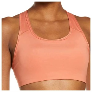 Women's Racerback Sports <b>Bra</b> Scoop Neck Solid Color Breathable Medium Support Yoga Fitness Seamless Spandex Polyester Wholesale - Product Image 2