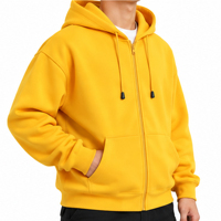 Sweat à capuche zippé brodé OEM pour homme, en molleton 100 % coton épais, veste à capuche personnalisée, vêtements de sport, vente en gros d'usine