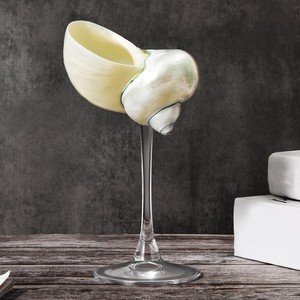 New arrival sea shell & metal wine glass ideal for serving red wine, white wine, cocktails, and other premium beverages in style - Product Image 5